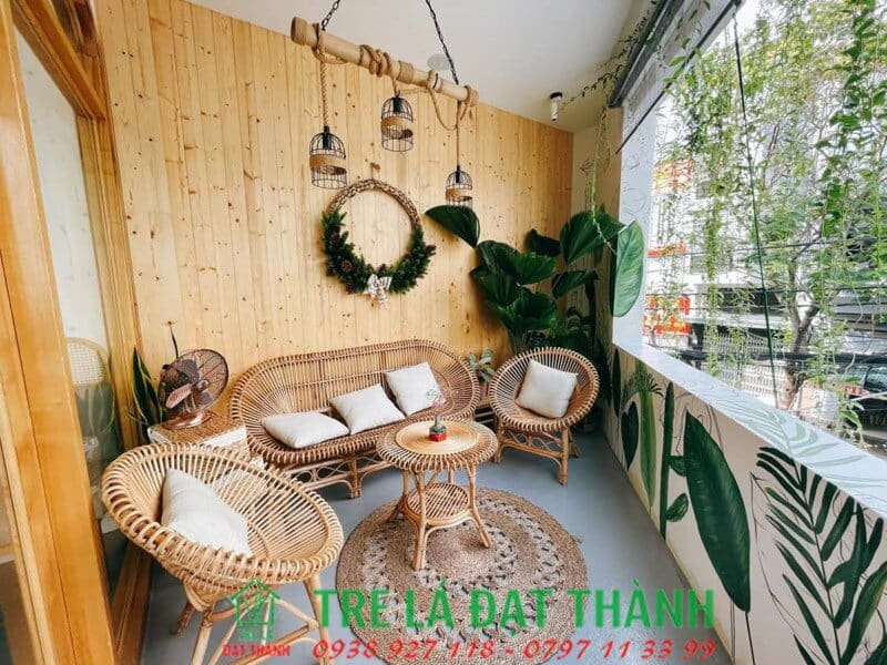 Bộ Bàn Ghế Mây Uống Trà - BBGMUT003